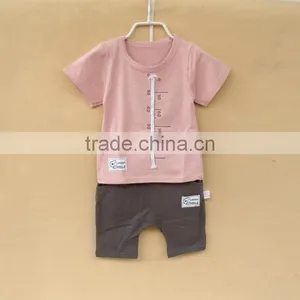 Wholesale Summer Cotton Printing Boys Kids t Shirt With Pants Set thumbnail-2