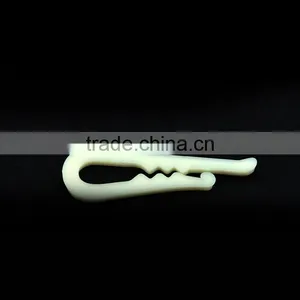 7cm Milk White Big U Shape Plastic Shirt Collar Clips With Teeth thumbnail-4