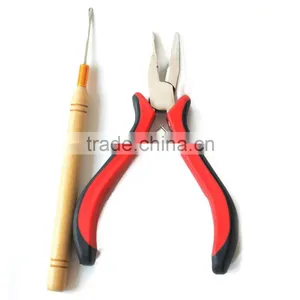 Hair Accessory Set Hook Needles And Hair Extension Pliers For Pre Bonded Hair Extensions Applying thumbnail-1