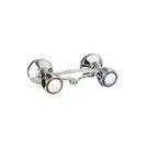 Round Two Handle 1/4 Turn Wall Mounted Bath Taps , Wall Mounted Sink Taps thumbnail-1