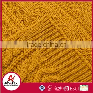 Promotion Solid Color 100% Knitted Acrylic Orange Blanket thumbnail-5