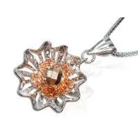 925 Silver Flower Pendant Jewelry thumbnail-1