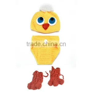 Baby Girls Toddler Infant Romper Jumpsuit Hat Shoes Set Photo Prop Outfits Clothes Duckling thumbnail-2