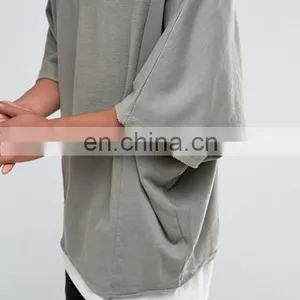 Mens Casual Crop Wide Sleeves Oversized Longline Sweatshirt thumbnail-3