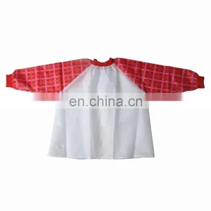 Red Sleeve White Colour 100% Polyester Children Smock thumbnail-1