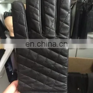 Winter Black Genuine Fashion Men Leather Sheepskin Glove thumbnail-3