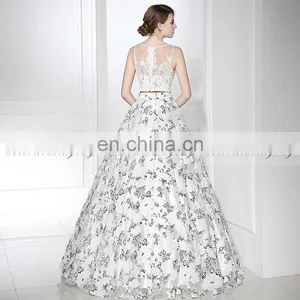 Custom Made Two Piece Prom Dress Floral Prom Dresses LX364 thumbnail-4