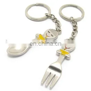 Smile Fork and Spoon Lover Keychain thumbnail-1