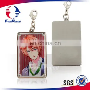 Colorful Custom Metal Cartoon Character Stickers Keychain thumbnail-1