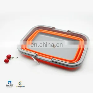 2018 Multi-functional Large Foldable Shopping Basket Collapsible Fruit Vegetables Hand Basket thumbnail-3