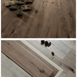 SPC Floor Plastic Flooring Sheet Tiles Slotted Click Lock 4.2mm Thickness 0.1mm Wear Layer thumbnail-1