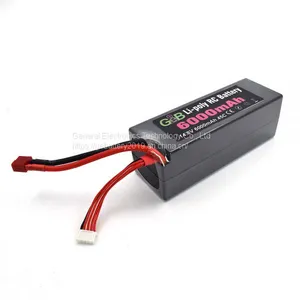 High Rate 45C Lipo Battery 4s 14.8v li Ion Battery Pack 6000mah With Black Cover for Drone thumbnail-1