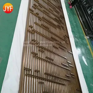 Foshan Factory Modern Style Personalize Stainless Steel Laser Cut Privacy Folding Metal Screen Divider thumbnail-4