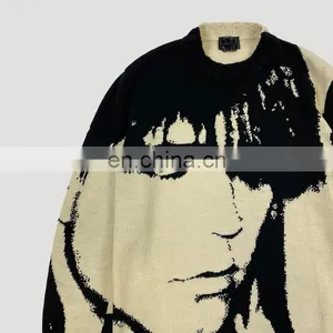 DiZNEW Wholesale Mens Jacquard Acrylic Cotton Knit Sweater Custom thumbnail-2