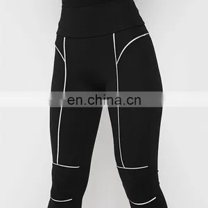 LAITE TR2017 Ins Hot Sales Women New Styles Fashion Stripe Sexy Pants Ladies Reflection Bodycon Trousers Women Clothing thumbnail-4