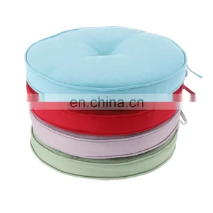 Recycle Set of 4 Seat Cushions With Ties Round Chair Pads for Armchairs Garden Outdoor Indoor Chairs thumbnail-2