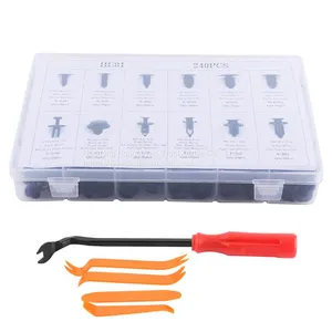 OEM 240pcs 12Sizes Black Auto Body Fastener, Trunk Bumper Fastening Tools thumbnail-4