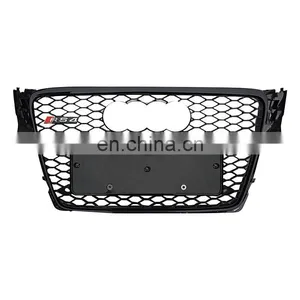 Hot Sale RS4 Front Grille for Audi A4 S4 B8 Front Bumper Grill RS4 Center Facelift Mesh Grill 2008-2012 thumbnail-2