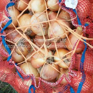 Tubular Polypropylene Mesh Bags With Drawstring/Onion Vegetable Storage Packaging Sacks thumbnail-1