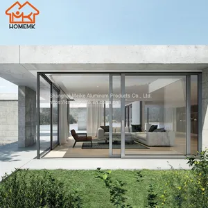 HMK-95 Modern Custom Wardrobe Kitchen Veranda Thermal Break Aluminum Profile Garden Sliding Glass Door Patio Door thumbnail-1