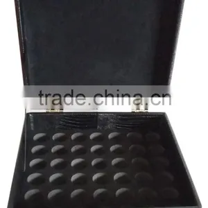 42bottles Hard Shell Black Leather Essential Oil Carrying Case, Locked Black Leather Essential Oil Hard Carry Case Holds 15ml thumbnail-6