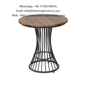 Round Metal Legs MDF Coffee Table thumbnail-1