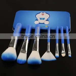 Wholesale Best Price 7pcs Doraemon Cute Makeup Brush Set With Metal Box thumbnail-3