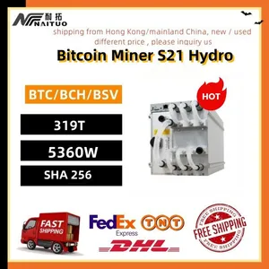 New S21 Hyd 319th/s Antminer Bitcoin Miner BTC BCH /BSV SHA256 Algorithm Air-cooling Miner Asic Crypto Miner thumbnail-1