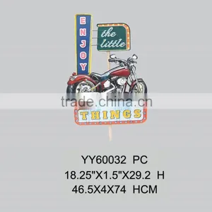 Antique Motorcycle Embossed Metal Wall Plaque Custom Arts for Wall Decor thumbnail-1