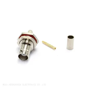 High Quality Copper BNC-C-KY3 Waterproof Female RF Coaxial Crimp Connector Adapter Connector For RG316 RG174 Cable thumbnail-1