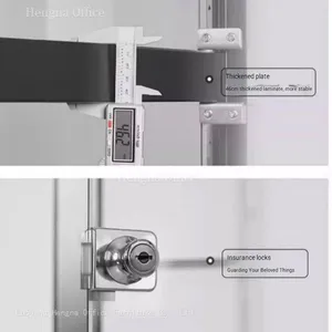 Dustproof Metal Frame Glass Showcase With Lock, Adjustable Shelves | Secure & Long-lasting | for Hobby Models thumbnail-4