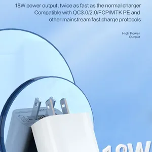 Quick Charge 3.0 USB Wall Charger With Over-Temperature Protection thumbnail-1