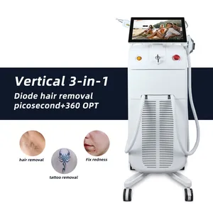 Compact 3 in 1 808nm Diode Laser SHR Hair Removal + Nd:YAG 1064nm Tattoo Removal 15J/cm2 Fluence Automatic Skin Type Detection thumbnail-4