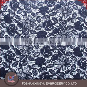 Chinese Factory Custom Pattern Deep Blue Water Soluble Lace for Lady Dress thumbnail-2