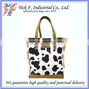 Fashionable Cow Printed Pattern Canvas Ladies WomenTote Bag thumbnail-1