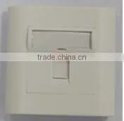 China 1 Port With Shutter 86*86 Rj45 Network Faceplate thumbnail-1