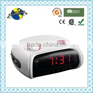 Customised Design PLL Dual Alarms Light Rim Clock Radio thumbnail-1