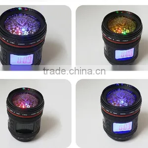 2 Colors Star Camera Lens Projector Digital Alarm Clock/star Projector Alarm Clock thumbnail-3