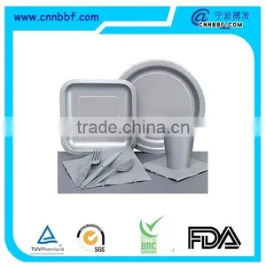 Solid Food Grade Disposable Paper Party Tableware Set thumbnail-2
