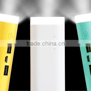 GOLF GF-D3 Lighthouse Series 7800mah Smart Power Bank 2.1A/1A 2 Port USB LED Emergency Light Rounded Power Bank thumbnail-1