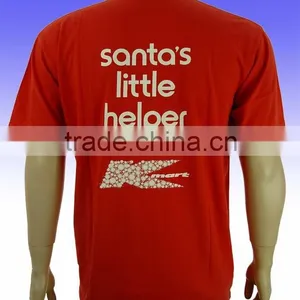Printing Plain Cotton Red Short Sleeve T-shirt Made in China thumbnail-4