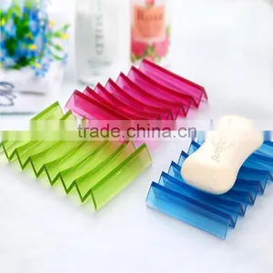 Q078 Household Color Transparent Soft Travel Soap Box thumbnail-1