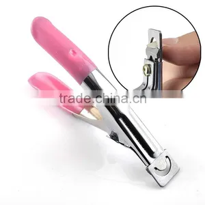 New Pink Blue Or Red Manicure Tool Acrylic UV Gel False Nail Clipper Edge Cutter Tips Art thumbnail-1