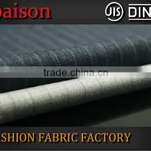 High Quality Heavy Woven Stripe Fabric Gray Black for Alpaca Suit thumbnail-1