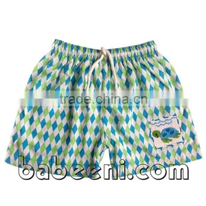 Turtle Hand Smocked Swim Trunk for Boy thumbnail-1