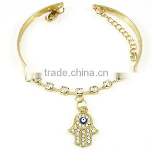>>2016 New Design Rhinestone Turkish Evil Eye Bracelet, Lucky Hamsa Hand Bracelet / thumbnail-2