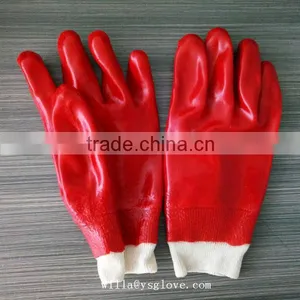 Wholesale Pvc Fully Coated Gloves With Knit Wrist From Factory thumbnail-1