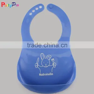 Soft Plastic Water Proof Baby Bib For Infants Food-Catcher Style Plastic Bib With Adjustable Neckband thumbnail-2