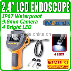 2.4" LCD 9.8mm Borescope Endoscope 1M IP67 360 Rotaion Inspection Camera thumbnail-1
