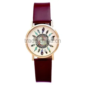 Peacock Women Fashion Leather Strap Vogue Quartz Relojes De Marca thumbnail-4